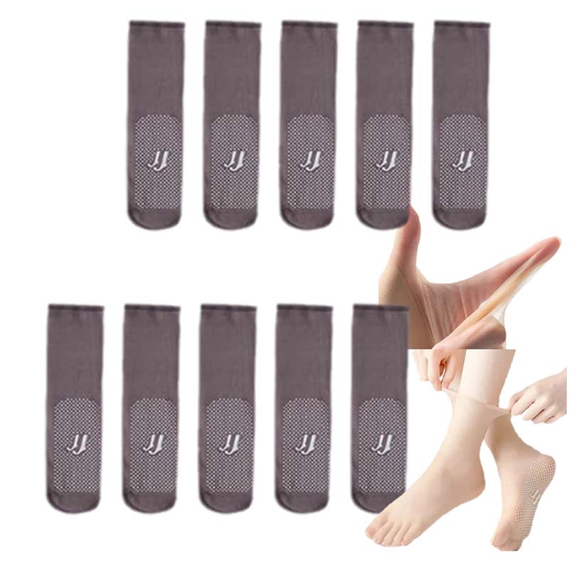 Hjemix | Vår Sommer Usynlige Non-Slip Krystall Silke Sokker