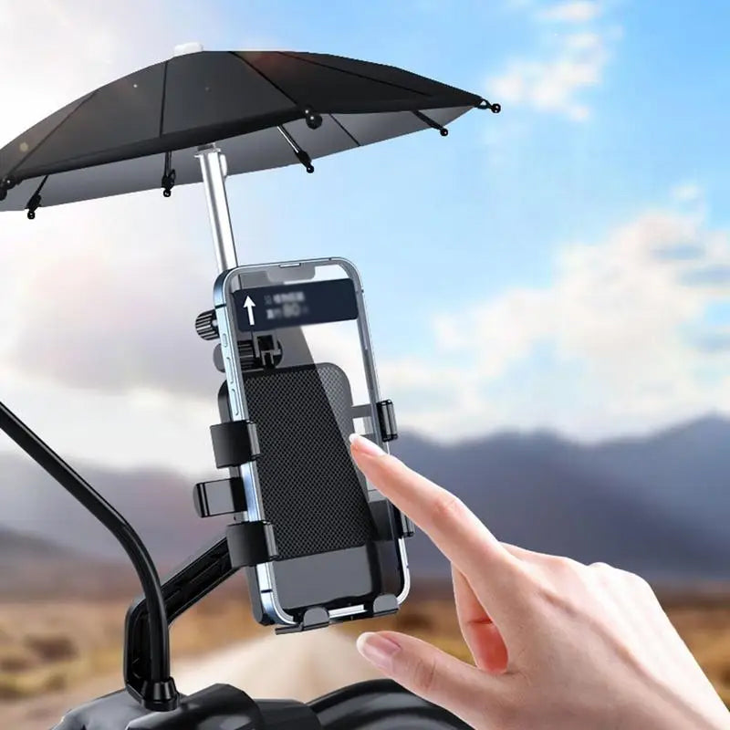 Hjemix | Motorsykkel Telefonholder med Paraply