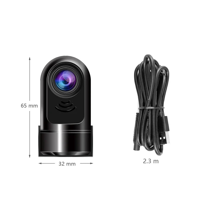 Hjemix | 1080P HD Mini ADAS Dashcam med 360° rotasjonsfunksjon