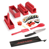 Hjemix | 11-delt: Sushi Maker Set Sushi Ruller med høykvalitets Sushi Kniv