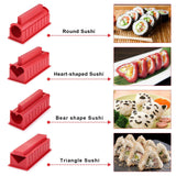Hjemix | 11-delt: Sushi Maker Set Sushi Ruller med høykvalitets Sushi Kniv