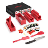 Hjemix | 11-delt: Sushi Maker Set Sushi Ruller med høykvalitets Sushi Kniv