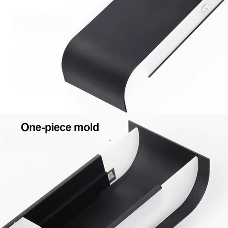 Hjemix | Nordisk LED Vegglampe - Moderne Børstet Aluminum Innendørs Vegglampe