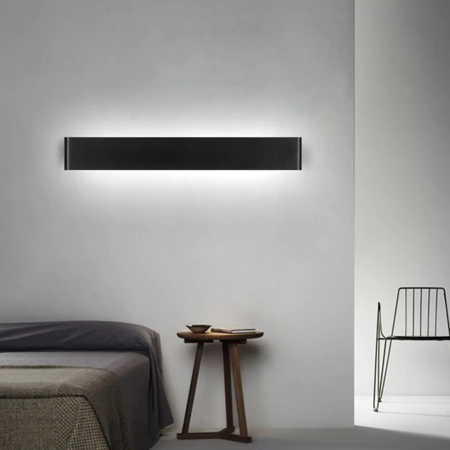 Hjemix | Nordisk LED Vegglampe - Moderne Børstet Aluminum Innendørs Vegglampe