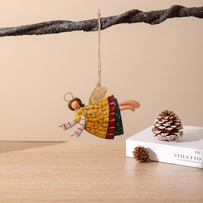 Hjemix | Retro Jern Kunst Juleengel Dekorasjon