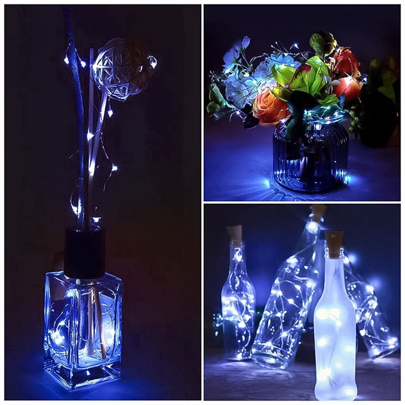 Hjemix | LED Flaske Lys Kork Natt Lys DIY Dekor Gave