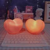 Hjemix | LuvSphere Silikon LED Nattlys | Hjerteformet Design | Bordlampe | Varm Stemningslys | Dekorativ