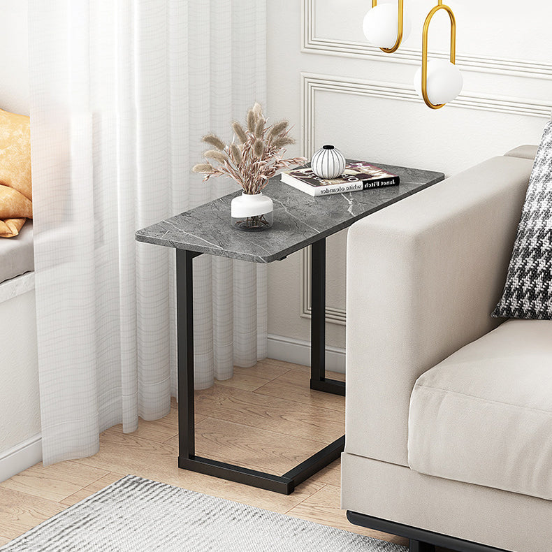 Hjemix | ModernoCurve C-Side Table | MDF tabletop | Moderne design | Plassbesparende | Perfekt for stue og soverom