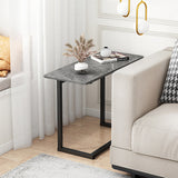 Hjemix | ModernoCurve C-Side Table | MDF tabletop | Moderne design | Plassbesparende | Perfekt for stue og soverom