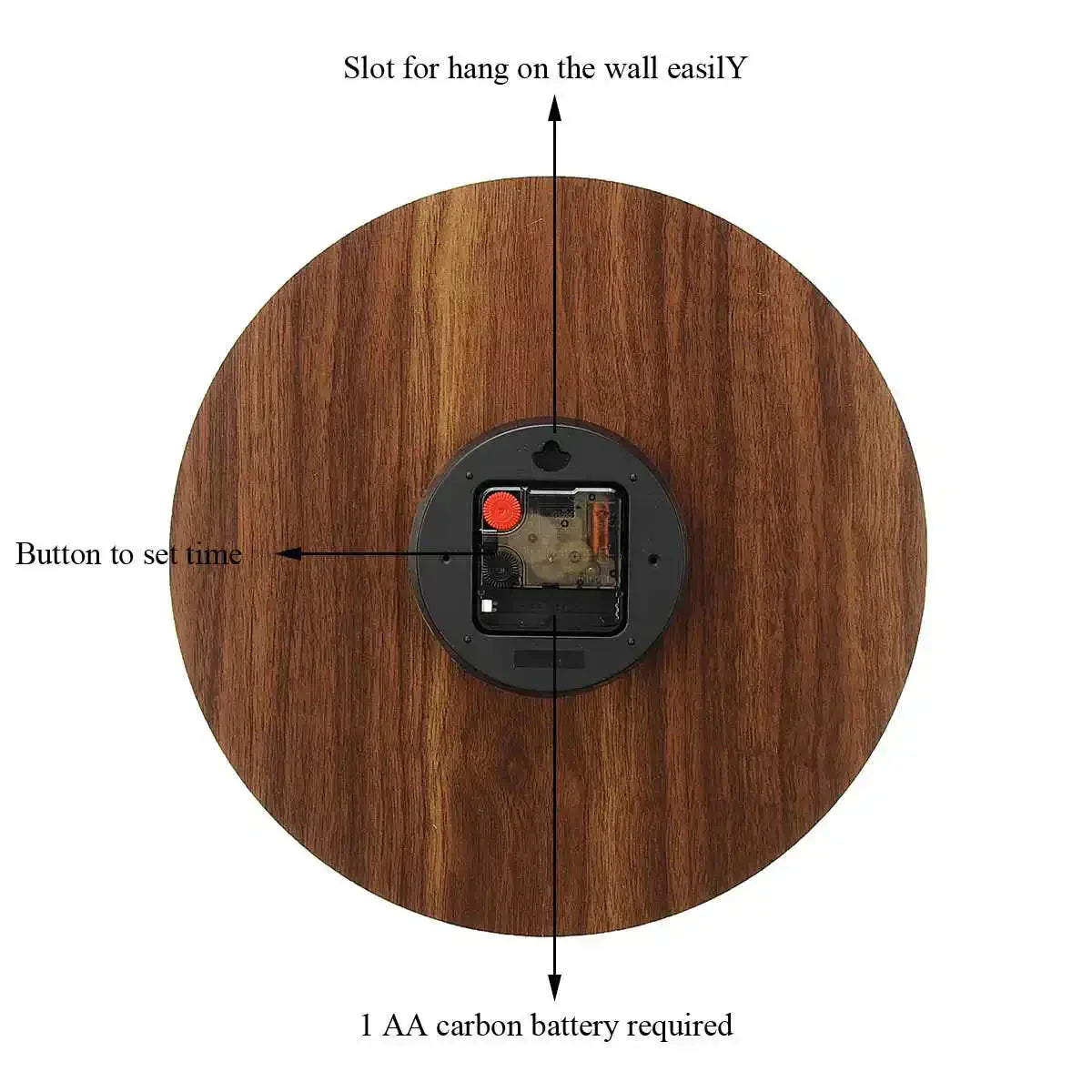 Hjemix | Glowtic Lysende Veggklokke | Tre Design | Still | Nattlys | Nordisk Stil | Gaveideer