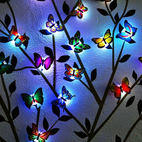 Hjemix | 12-pak: LED sommerfugl dekorasjon nattlys