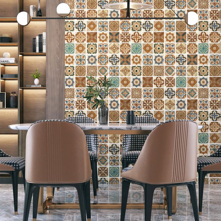 Hjemix | Multi-Tonal Stil Vinyl Plank Gulv Peel og Stick Porselen Flis Utseende PVC Gulv