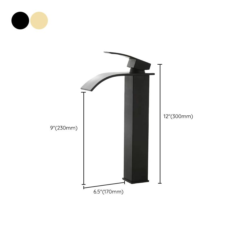 Hjemix | Moderne vannfall tut baderom vask med LED messing baderom vask