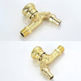 Hjemix | Vintage Classic Faucet Water Lock Single Handle Dragon Engraving Wall Mounted Faucet