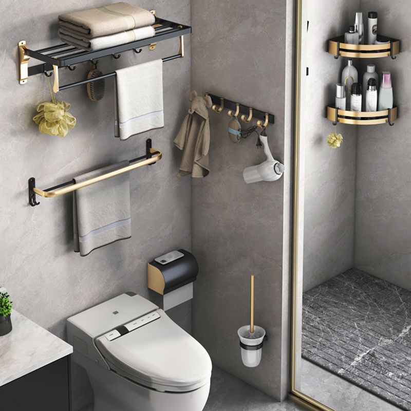 Hjemix | Svart & Messing Badesett Moderne Stil Badeaccessoirer Som Individuelt Stykke Eller Som Sett