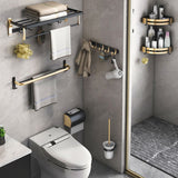Hjemix | Svart & Messing Badesett Moderne Stil Badeaccessoirer Som Individuelt Stykke Eller Som Sett