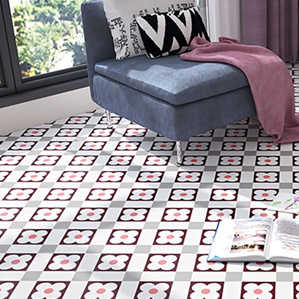 Hjemix | Multi-Tonal Stil Vinyl Plank Gulv Peel og Stick Porselen Flis Utseende PVC Gulv