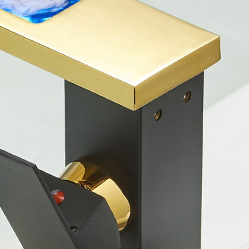 Hjemix | Moderne vannfall tut baderom vask med LED messing baderom vask