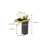 Hjemix | Moderne vannfall tut baderom vask med LED messing baderom vask