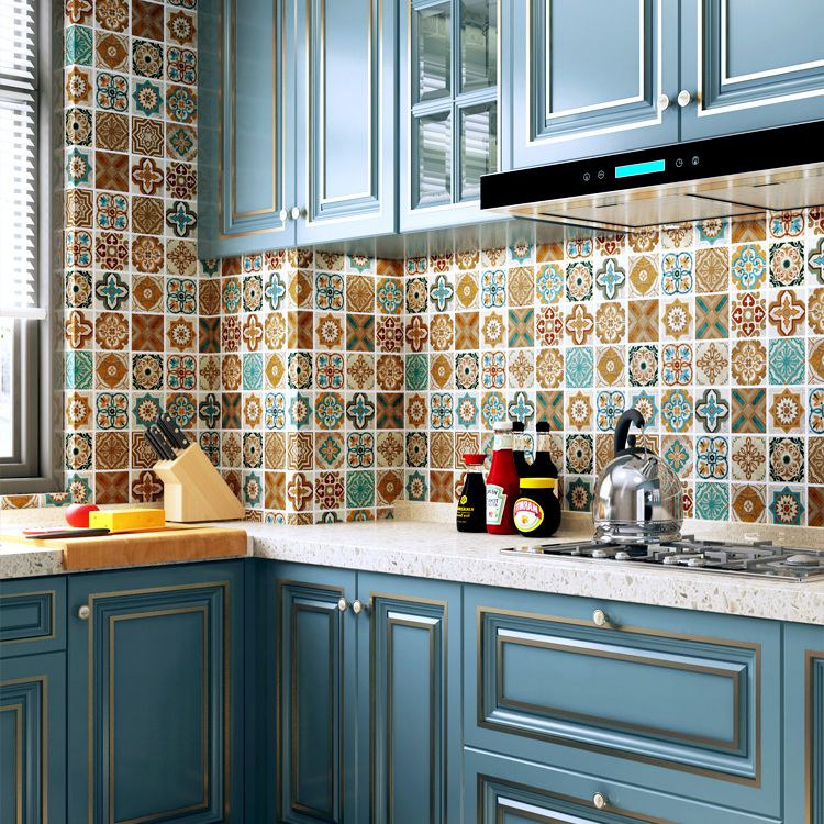 Hjemix | Multi-Tonal Stil Vinyl Plank Gulv Peel og Stick Porselen Flis Utseende PVC Gulv