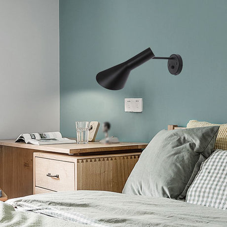 Hjemix | Industriell Vegglampe Konisk Vegglampe med Aluminiumskjerm