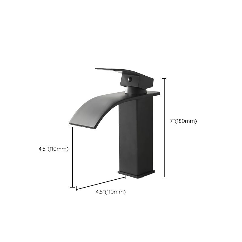 Hjemix | Moderne vannfall tut baderom vask med LED messing baderom vask