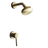 Hjemix | Rustfritt Stål Dusj Kombinasjon Rund Fast Dusjhode med Dusjarm