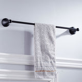 Hjemix | Metallbaderom sett 4-delt Tradisjonell stil Svart badeaccessoriesett