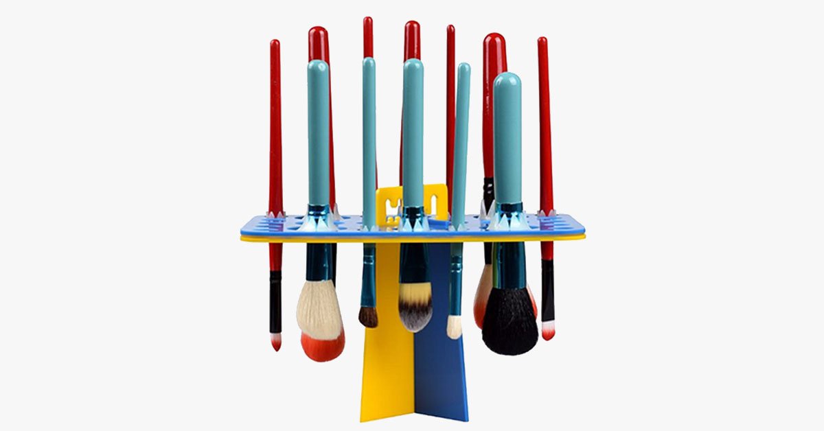 Hjemix | Brush Dry Organizer – Profesjonelt tørk dine sminkebørster