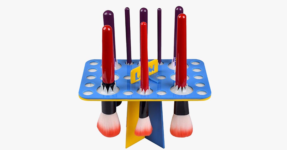 Hjemix | Brush Dry Organizer – Profesjonelt tørk dine sminkebørster
