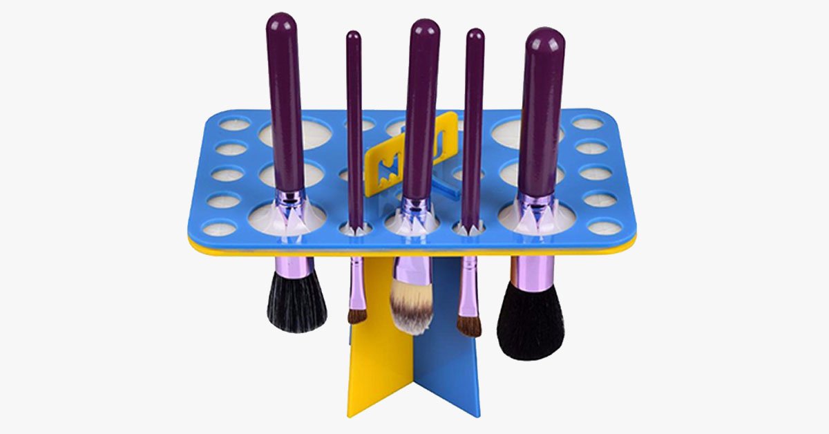 Hjemix | Brush Dry Organizer – Profesjonelt tørk dine sminkebørster