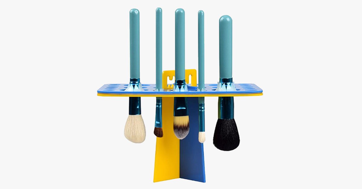 Hjemix | Brush Dry Organizer – Profesjonelt tørk dine sminkebørster