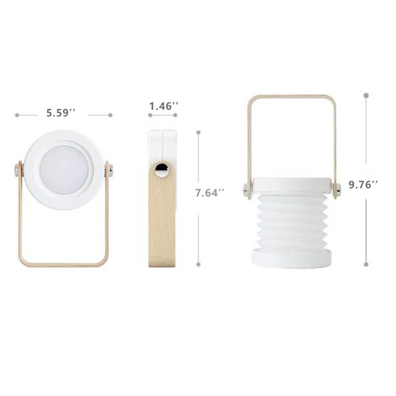 Hjemix | Lantern lampe nattlys kreativ sammenleggbar bærbar LED bordlampe