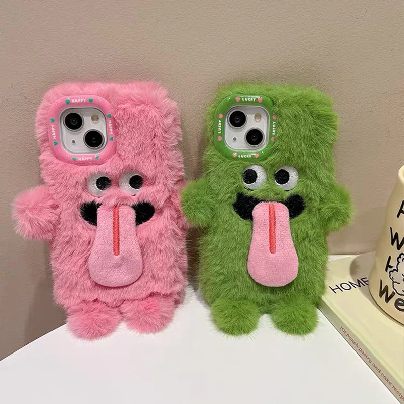 Hjemix | Morsom tungsten ut plush telefonholder for iPhone