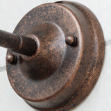 Hjemix | Noctura Klassisk Vegglampe | Vintage Design | Jernramme med Rund Glasskjerm | 1-Lys Spisestue Belysning