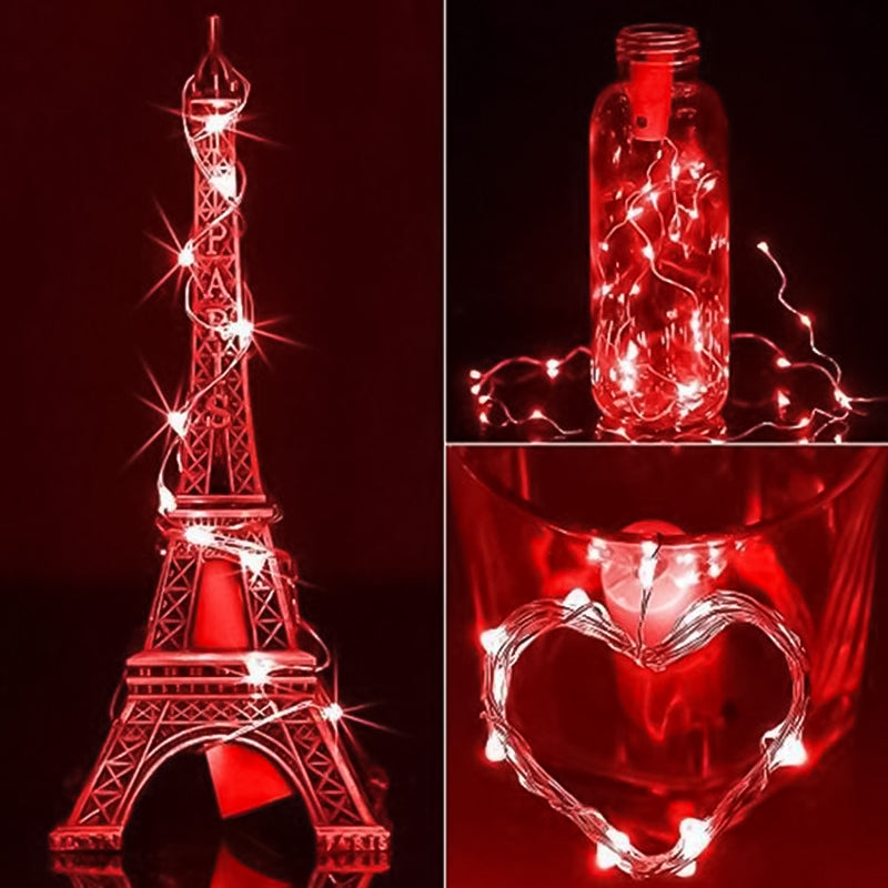 Hjemix | LED Flaske Lys Kork Natt Lys DIY Dekor Gave
