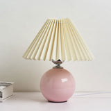 Hjemix | Nordisk minimalistisk 1-lampe bordlampe laget av keramikk med folder