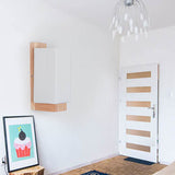 Hjemix | Moderne minimalistisk massiv trefirkantet glass søyle 1-lys vegglampe