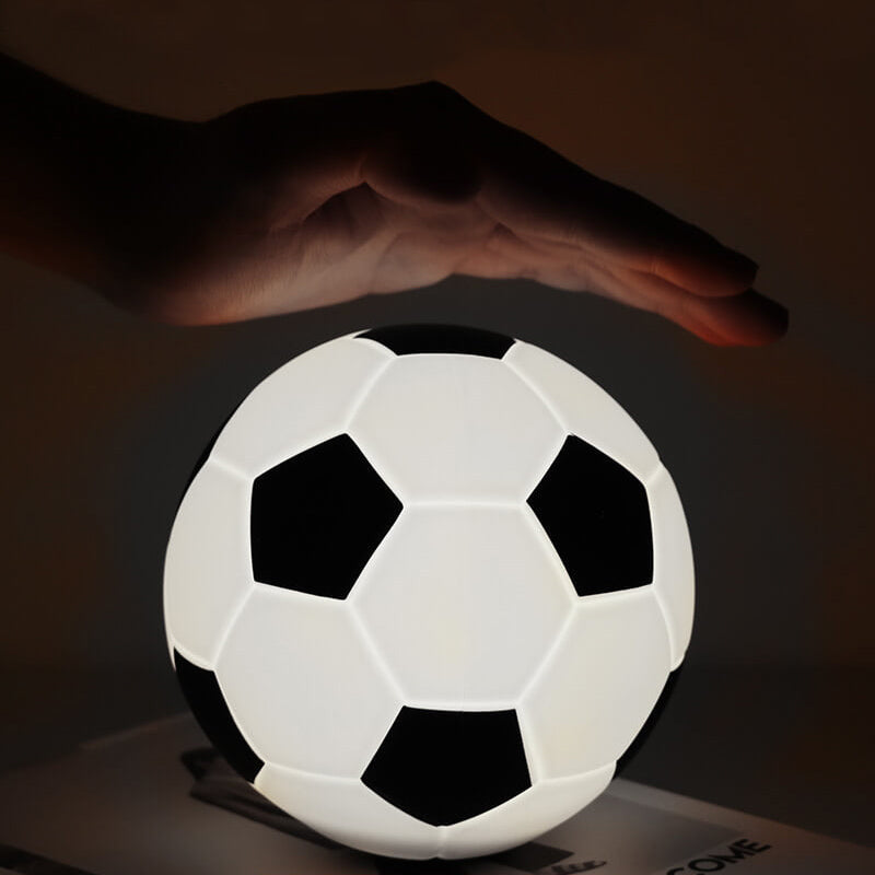 Hjemix | Kreativ Fotball Silikon LED Nattlys USB Lading Bordlampe