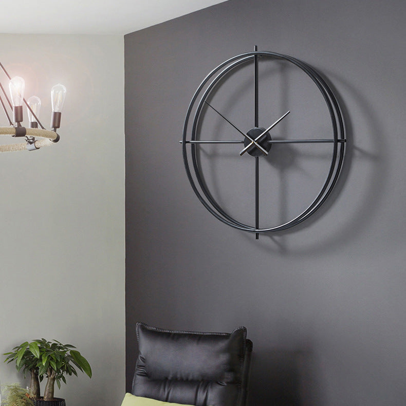 Hjemix | Nordic Minimalist Stor Stille Veggklokke 20 Tommer