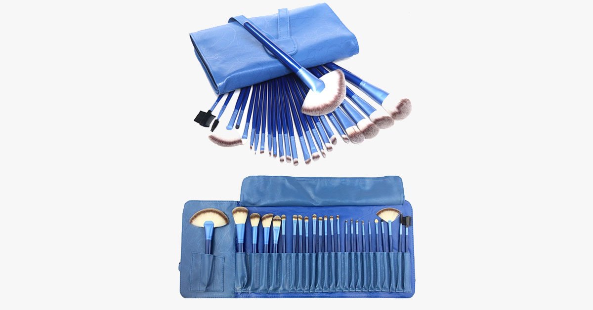 Hjemix | Havblå 24-delt Børstesett