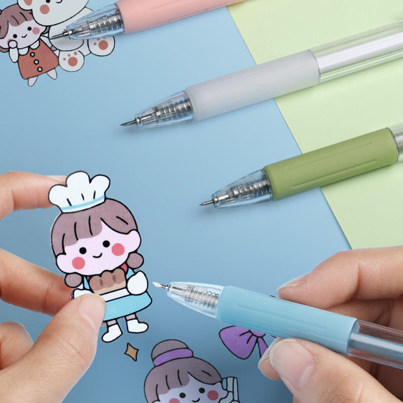 Hjemix | Morandi Cartoon Pattern Student Universal Knife Pen