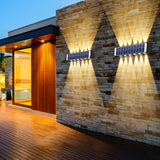 Hjemix | Modern Simplicity Solarlampe Vanntett Rektangulær ABS PMMA LED Vegglampe For Utendørs Patio