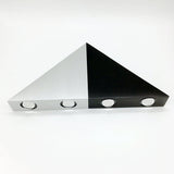 Hjemix | TriLumina Prism LED Vegglampe | Kreativ Pyramide Design | Aluminium & Akryl | Fargede Lysalternativer