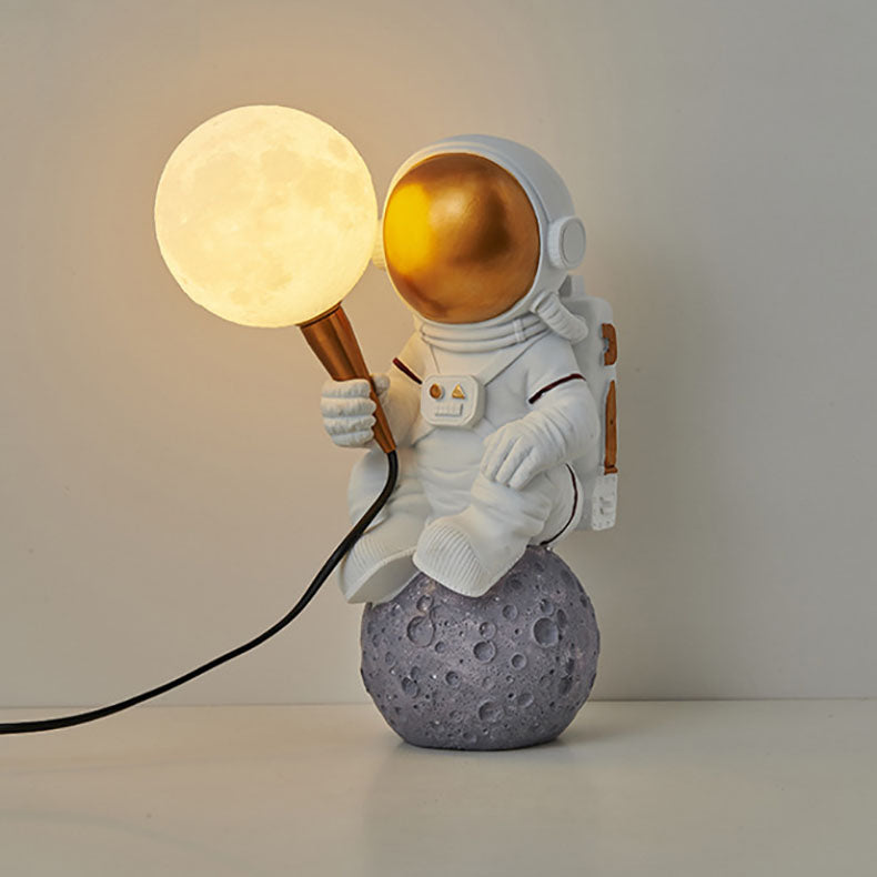 Hjemix | Moderne Kreativ Tegneserie Astronaut Harpiks ABS 1-Lyskilde Vegglampe for Soverom