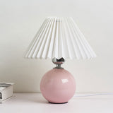 Hjemix | Nordisk minimalistisk 1-lampe bordlampe laget av keramikk med folder