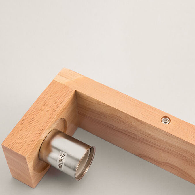 Hjemix | Moderne minimalistisk massiv trefirkantet glass søyle 1-lys vegglampe