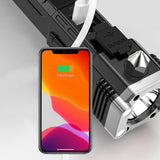 Hjemix | Super Bright Rechargeable LED Håndholdt Lommelykt Portabel Søkelys 4 Modus Ny