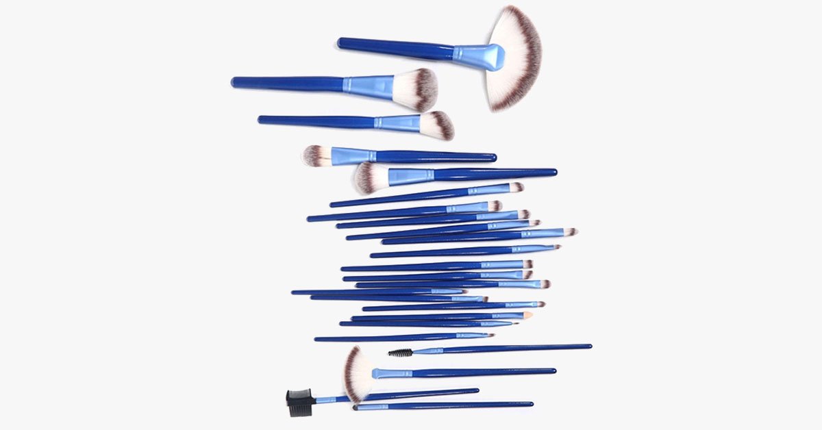 Hjemix | Havblå 24-delt Børstesett