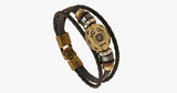 Hjemix | Zodiac Armbånd - Gallstone Lær Armbånd - Tilgjengelig for alle stjernetegn